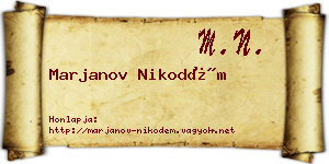 Marjanov Nikodém névjegykártya